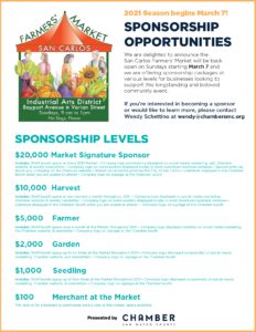 San Carlos Farmers' Market Sponsorships